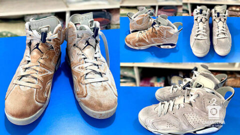 Lavagem de tenis Jordan - Lavanderia Água de Sabão - Londrina - PR.